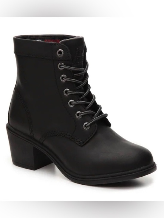 Kodiak Shoes - KODIAK Claire Black Lace-Up Block Heel Waterproof Ankle Boots Women’s 8.5 EUC